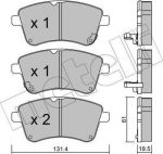 METELLI 22-0913-0 комплект тормозных колодок, дисковый тормоз на KIA VENGA (YN)