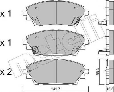 METELLI 22-0992-0 комплект тормозных колодок, дисковый тормоз на MAZDA CX-3 (DK)