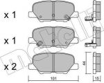 METELLI 22-0995-0 комплект тормозных колодок, дисковый тормоз на MITSUBISHI ASX (GA_W_)