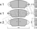 METELLI 22-1008-0 комплект тормозных колодок, дисковый тормоз на CHEVROLET AVEO седан (T300)