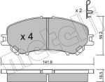 METELLI 22-1010-0 комплект тормозных колодок, дисковый тормоз на NISSAN QASHQAI (J11, J11_)