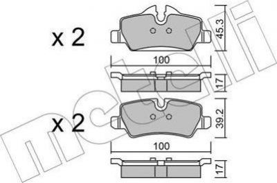 METELLI 22-1014-0 комплект тормозных колодок, дисковый тормоз на MINI MINI (F56)
