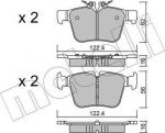 METELLI 22-1020-0 комплект тормозных колодок, дисковый тормоз на MERCEDES-BENZ C-CLASS (W205)