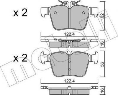 METELLI 22-1020-0 комплект тормозных колодок, дисковый тормоз на MERCEDES-BENZ C-CLASS (W205)