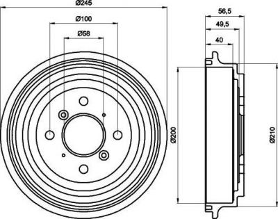 MINTEX MBD206 тормозной барабан на SUZUKI BALENO универсал (EG)