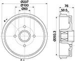 MINTEX MBD289 тормозной барабан на RENAULT CLIO III (BR0/1, CR0/1)