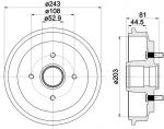 MINTEX MBD305 тормозной барабан на FORD FUSION (JU_)