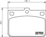 MINTEX MDB1069 комплект тормозных колодок, дисковый тормоз на HYUNDAI PONY седан (X-1)