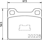 MINTEX MDB1081 комплект тормозных колодок, дисковый тормоз на AUDI 80 (81, 85, B2)