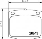 MINTEX MDB1159 комплект тормозных колодок, дисковый тормоз на NISSAN DATSUN 160 J (710, A10)