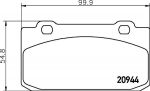 MINTEX MDB1299 комплект тормозных колодок, дисковый тормоз на ALFA ROMEO ARNA (920)
