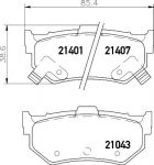 MINTEX MDB1302 комплект тормозных колодок, дисковый тормоз на SUZUKI SWIFT II седан (AH, AJ)