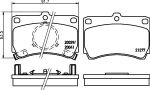 MINTEX MDB1348 комплект тормозных колодок, дисковый тормоз на MAZDA 323 III (BF)