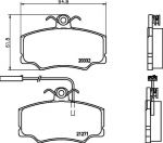 MINTEX MDB1511 комплект тормозных колодок, дисковый тормоз на ALFA ROMEO 33 (905)