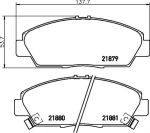 MINTEX MDB1635 Колодки торм.пер. Honda Accord, Rover 600