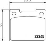 MINTEX MDB1723 комплект тормозных колодок, дисковый тормоз на VOLVO 240 Kombi (P245)