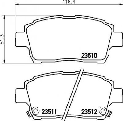 MINTEX MDB2029 Колодки торм.пер. Toyota Celica, Corolla, Yaris