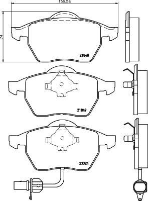MINTEX MDB2102 Колодки торм.пер. Ford Galaxy, VW Sharan