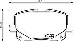 MINTEX MDB2344 комплект тормозных колодок, дисковый тормоз на TOYOTA PREVIA (MCR3_, ACR3_, CLR3_)