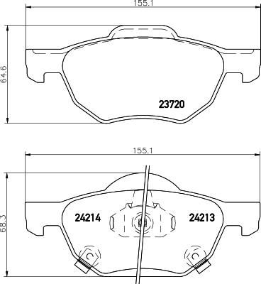 MINTEX MDB2599 комплект тормозных колодок, дисковый тормоз на HONDA ACCORD VII Tourer (CM)
