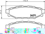 MINTEX MDB2732 комплект тормозных колодок, дисковый тормоз на TOYOTA GT 86 купе (ZN6_)