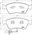 MINTEX MDB2825 Комплект тормозных колодок, диско