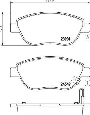 MINTEX MDB2895 комплект тормозных колодок, дисковый тормоз на OPEL CORSA D