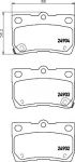 MINTEX MDB3051 комплект тормозных колодок, дисковый тормоз на TOYOTA MARK X II (GRX13_)