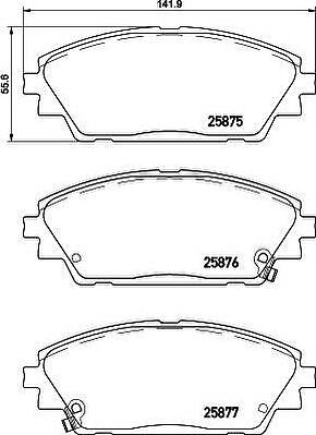MINTEX MDB3417 комплект тормозных колодок, дисковый тормоз на MAZDA CX-3 (DK)