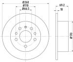 MINTEX MDC1008 тормозной диск на SAAB 900 II купе