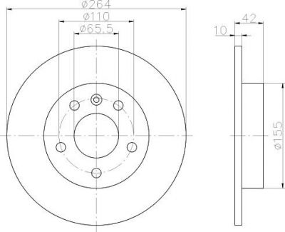 MINTEX MDC1052 тормозной диск на OPEL ZAFIRA A (F75_)