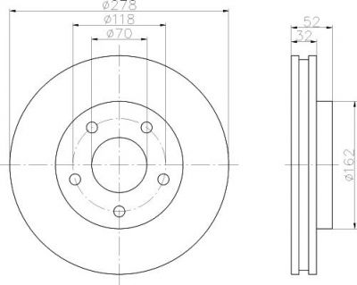 MINTEX MDC1071 тормозной диск на PONTIAC TRANS SPORT