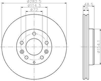 MINTEX MDC1664 тормозной диск на MAZDA 6 (GG)