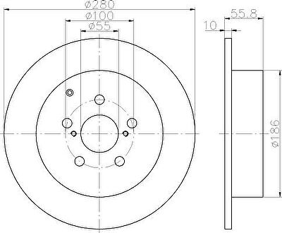 MINTEX MDC1696 тормозной диск на TOYOTA AVENSIS (T25_)