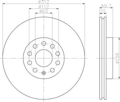 MINTEX MDC1706 тормозной диск на AUDI TT (8J3)