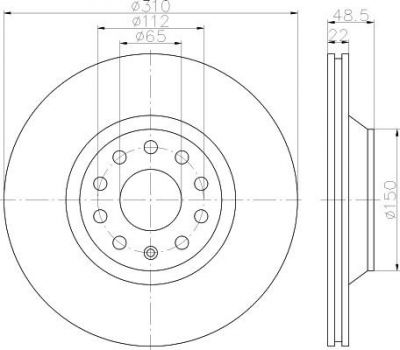 MINTEX MDC1813 тормозной диск на VW GOLF ALLTRACK (BA5)