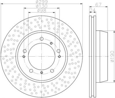 MINTEX MDC1918 тормозной диск на PORSCHE BOXSTER (987)