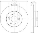 MINTEX MDC2104 тормозной диск на HONDA CR-V IV (RE)