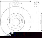 MINTEX MDC2119 тормозной диск на MITSUBISHI LANCER универсал (CS_W)