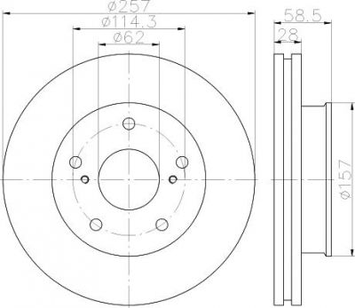 MINTEX MDC2322 тормозной диск на TOYOTA HILUX III пикап (KUN_, TGN_, LAN_, GGN_)