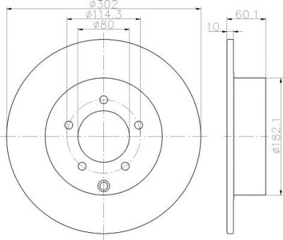 MINTEX MDC2524 тормозной диск на MITSUBISHI ASX (GA_W_)