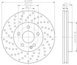 MINTEX MDC2539 тормозной диск на MERCEDES-BENZ B-CLASS (W246, W242)