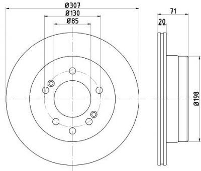 MINTEX MDC2635 тормозной диск на SSANGYONG KYRON