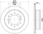 MINTEX MDC2687 тормозной диск на TOYOTA FJ CRUISER (GSJ1_)