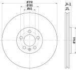 MINTEX MDC2697 тормозной диск на AUDI A1 Sportback (8XA, 8XF, 8XK)