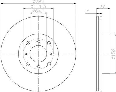 MINTEX MDC440 тормозной диск на ROVER 800 (XS)