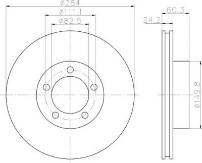 MINTEX MDC449 тормозной диск на JAGUAR XJ купе