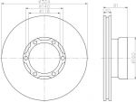 MINTEX MDC464 тормозной диск на MERCEDES-BENZ T2/LN1 фургон/универсал