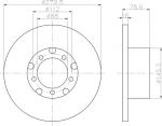 MINTEX MDC465 тормозной диск на MERCEDES-BENZ T1 фургон (602)