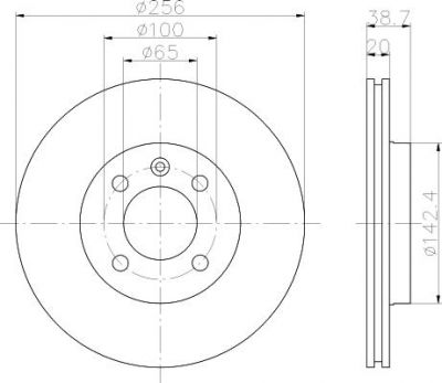 MINTEX MDC504 тормозной диск на VW PASSAT Variant (3A5, 35I)